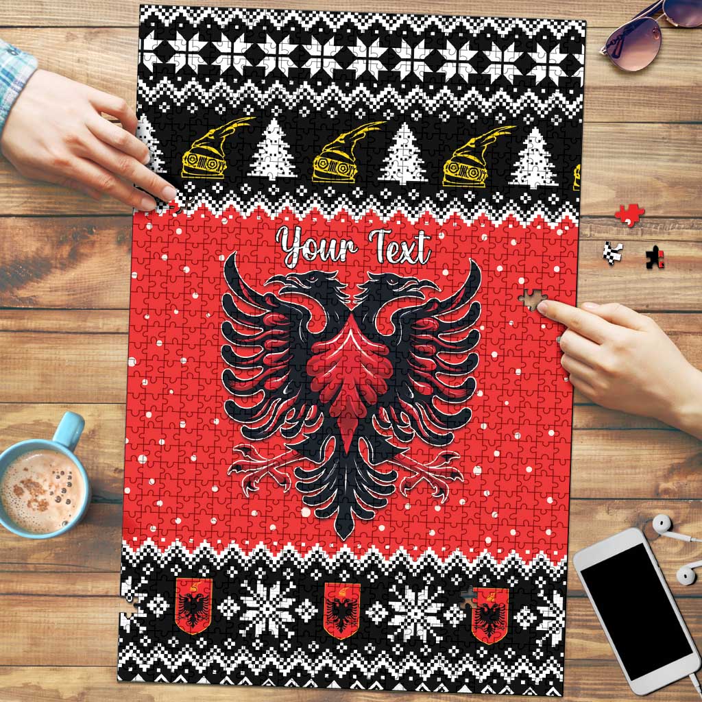Personalized Albania Christmas Eagle Puzzle The Double-headed Eagle - Wonder Print Shop
