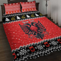 Personalized Albania Christmas Eagle Quilt Bed Set The Double-headed Eagle - Wonder Print Shop