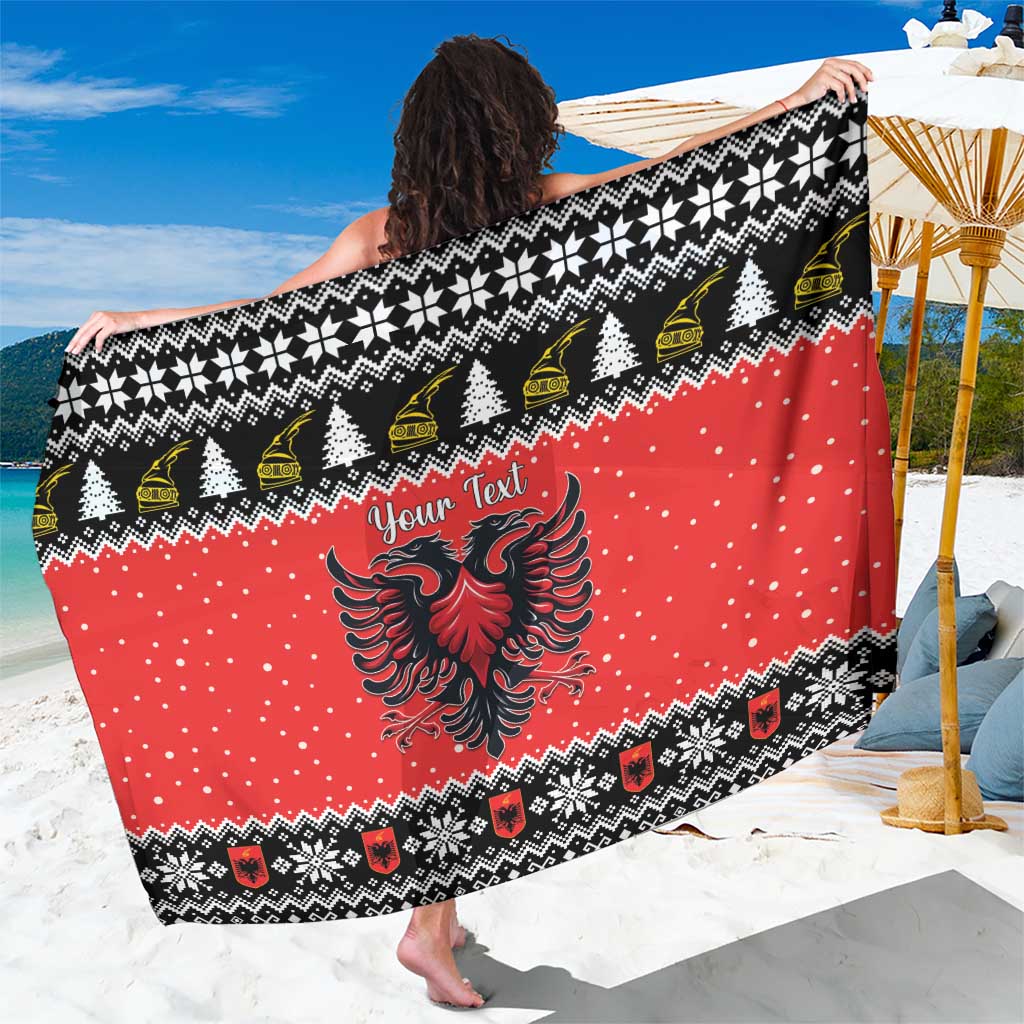 Personalized Albania Christmas Eagle Sarong The Double-headed Eagle - Wonder Print Shop