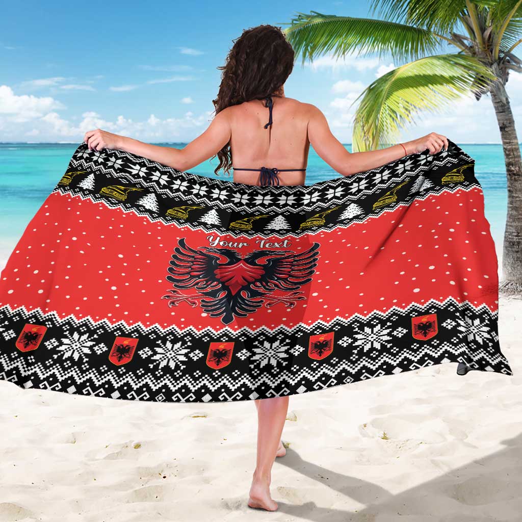 Personalized Albania Christmas Eagle Sarong The Double-headed Eagle - Wonder Print Shop