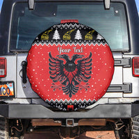 Personalized Albania Christmas Eagle Spare Tire Cover The Double-headed Eagle - Wonder Print Shop