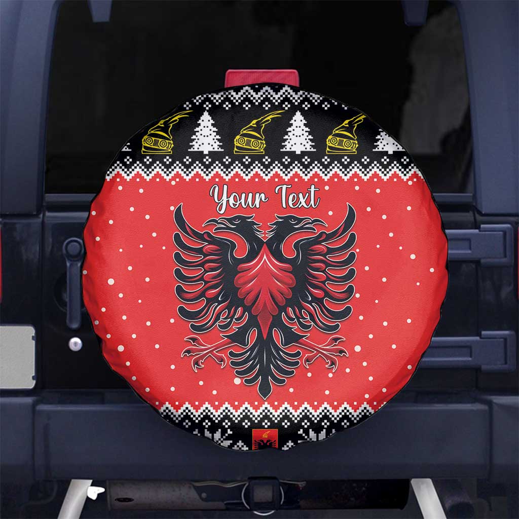 Personalized Albania Christmas Eagle Spare Tire Cover The Double-headed Eagle - Wonder Print Shop