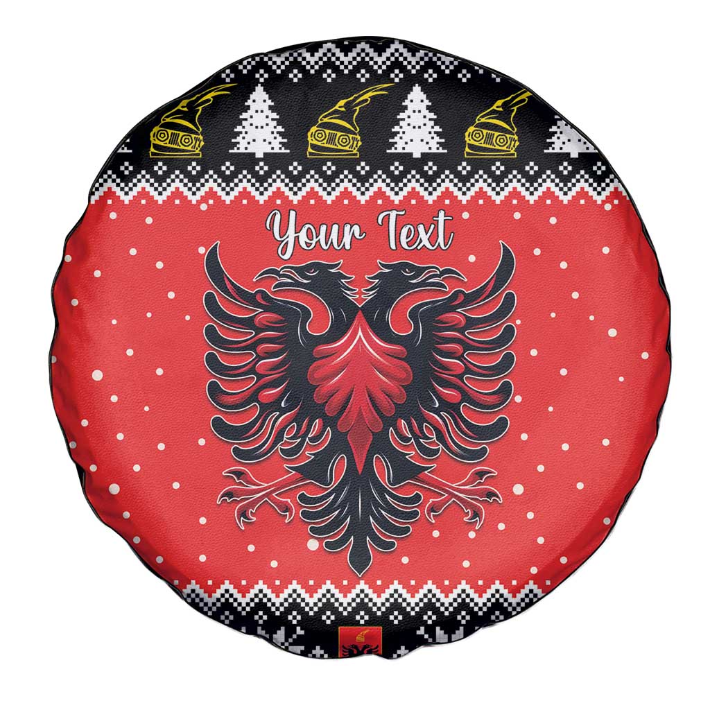 Personalized Albania Christmas Eagle Spare Tire Cover The Double-headed Eagle - Wonder Print Shop