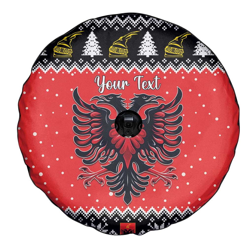 Personalized Albania Christmas Eagle Spare Tire Cover The Double-headed Eagle - Wonder Print Shop