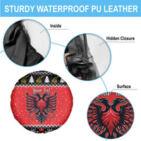 Personalized Albania Christmas Eagle Spare Tire Cover The Double-headed Eagle - Wonder Print Shop
