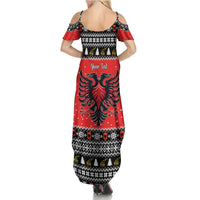 Personalized Albania Christmas Eagle Summer Maxi Dress The Double-headed Eagle - Wonder Print Shop