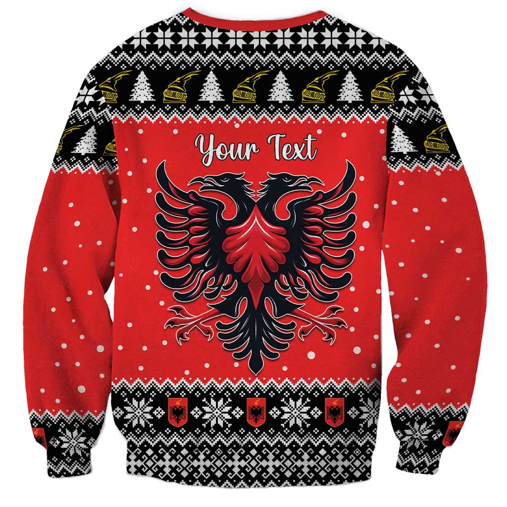 Personalized Albania Christmas Eagle Sweatshirt The Double-headed Eagle - Wonder Print Shop