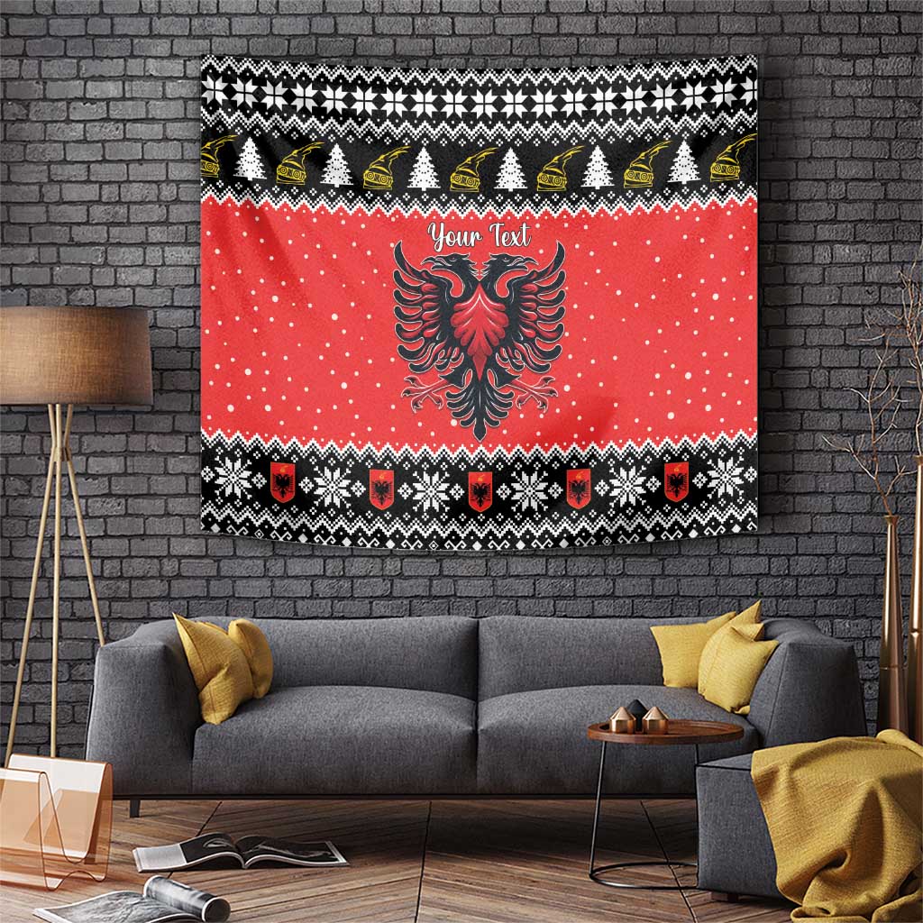 Personalized Albania Christmas Eagle Tapestry The Double-headed Eagle - Wonder Print Shop