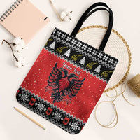 Personalized Albania Christmas Eagle Tote Bag The Double-headed Eagle - Wonder Print Shop