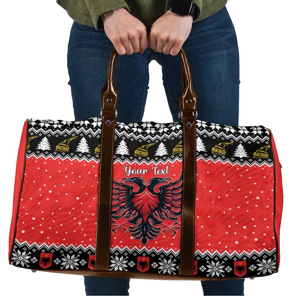 Personalized Albania Christmas Eagle Travel Bag The Double-headed Eagle - Wonder Print Shop