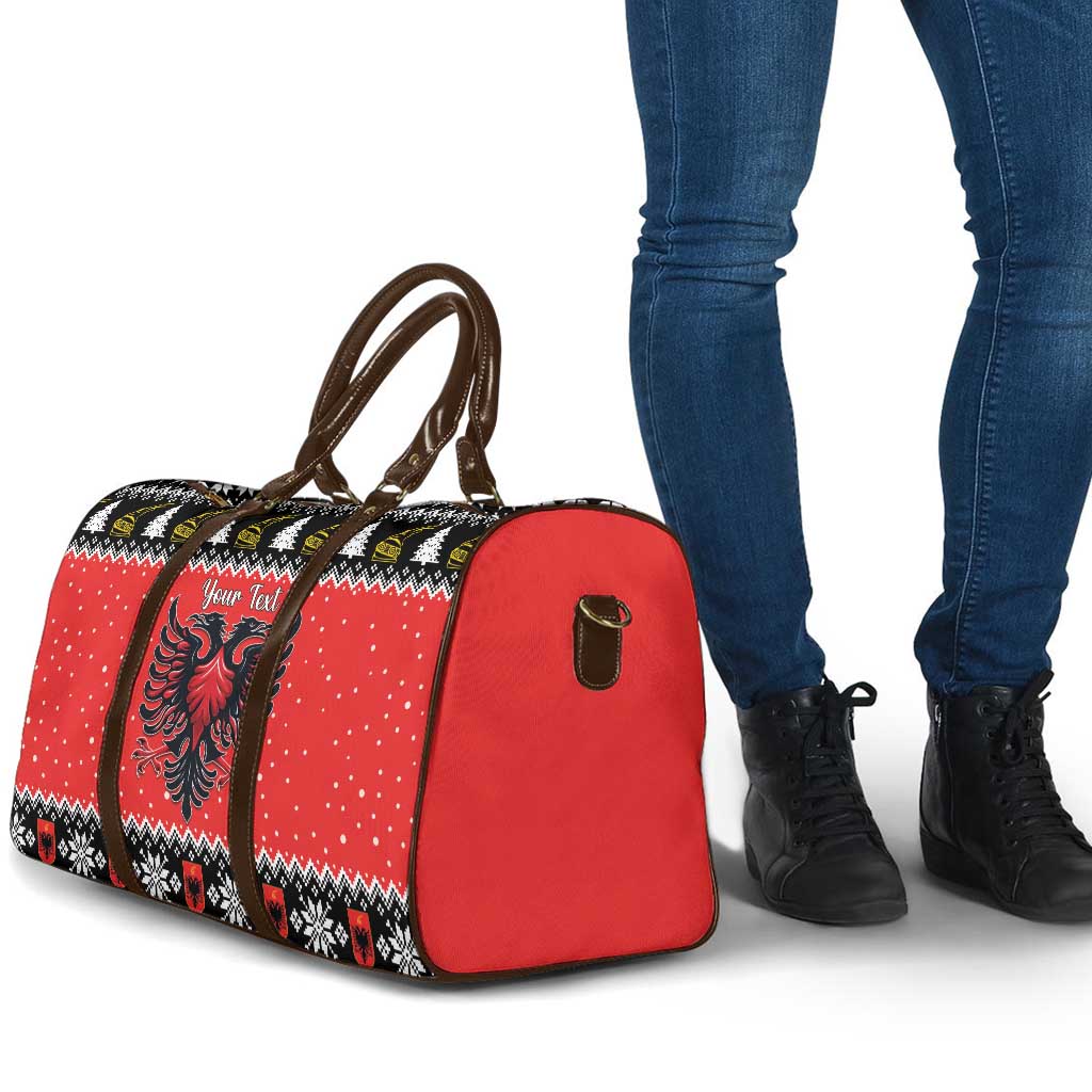 Personalized Albania Christmas Eagle Travel Bag The Double-headed Eagle - Wonder Print Shop