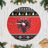 Personalized Albania Christmas Eagle Tree Skirt The Double-headed Eagle - Wonder Print Shop