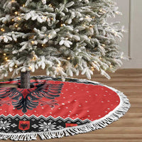 Personalized Albania Christmas Eagle Tree Skirt The Double-headed Eagle - Wonder Print Shop