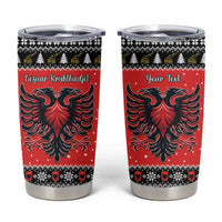 Personalized Albania Christmas Eagle Tumbler Cup The Double-headed Eagle - Wonder Print Shop