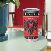 Personalized Albania Christmas Eagle Tumbler Cup The Double-headed Eagle - Wonder Print Shop
