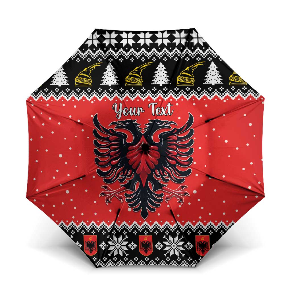 Personalized Albania Christmas Eagle Umbrella The Double-headed Eagle - Wonder Print Shop
