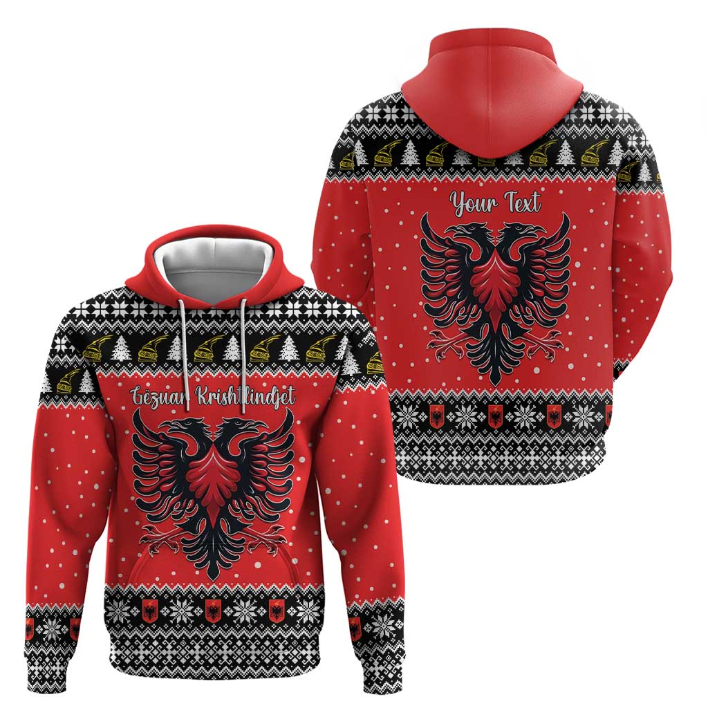 Personalized Albania Christmas Eagle Zip Hoodie The Double-headed Eagle - Wonder Print Shop