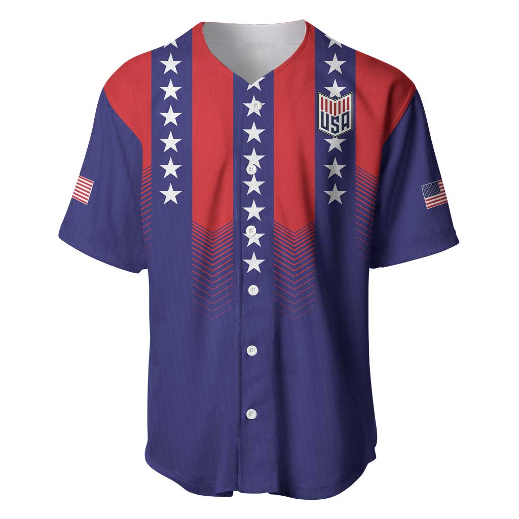 Custom World Soccer 2026 USA Baseball Jersey Stars, Stripes and Glory - Wonder Print Shop