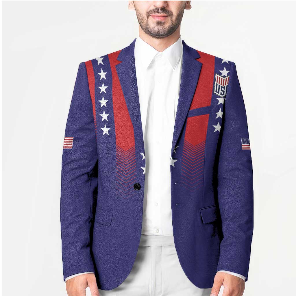 Custom World Soccer 2026 USA Blazer Stars, Stripes and Glory - Wonder Print Shop