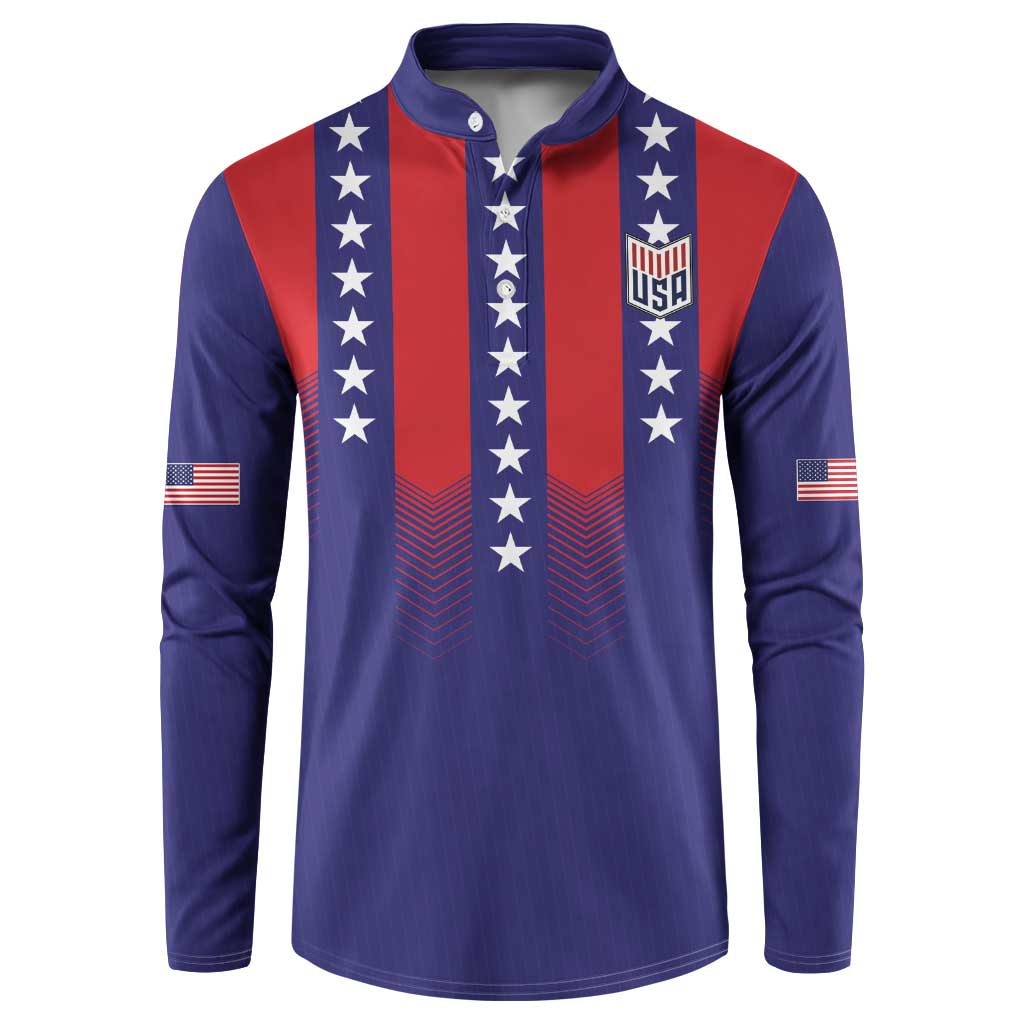 Custom World Soccer 2026 USA Button Sweatshirt Stars, Stripes and Glory - Wonder Print Shop