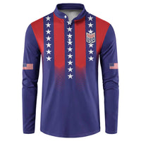 Custom World Soccer 2026 USA Button Sweatshirt Stars, Stripes and Glory - Wonder Print Shop