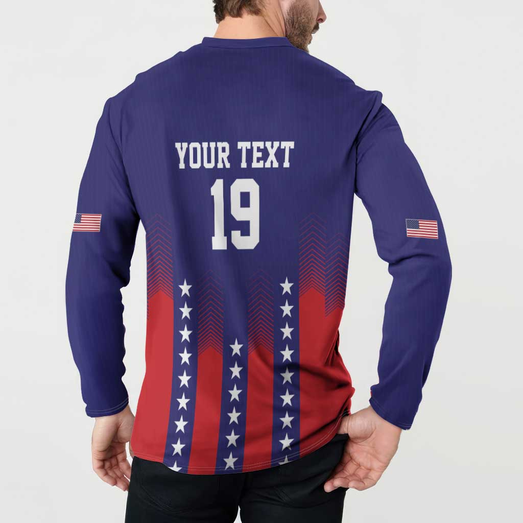 Custom World Soccer 2026 USA Button Sweatshirt Stars, Stripes and Glory - Wonder Print Shop