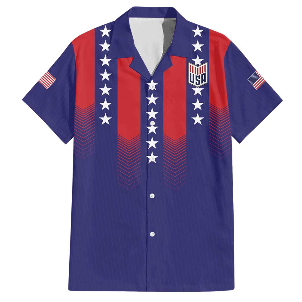 Custom World Soccer 2026 USA Hawaiian Shirt Stars, Stripes and Glory - Wonder Print Shop
