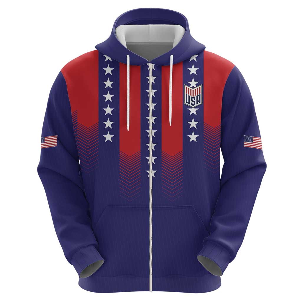 Custom World Soccer 2026 USA Hoodie Stars, Stripes and Glory - Wonder Print Shop