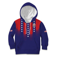 Custom World Soccer 2026 USA Kid Hoodie Stars, Stripes and Glory - Wonder Print Shop