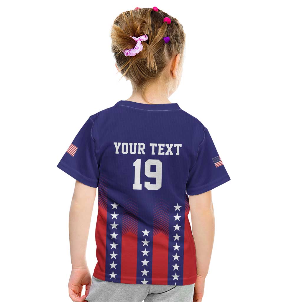 Custom World Soccer 2026 USA Kid T Shirt Stars, Stripes and Glory - Wonder Print Shop