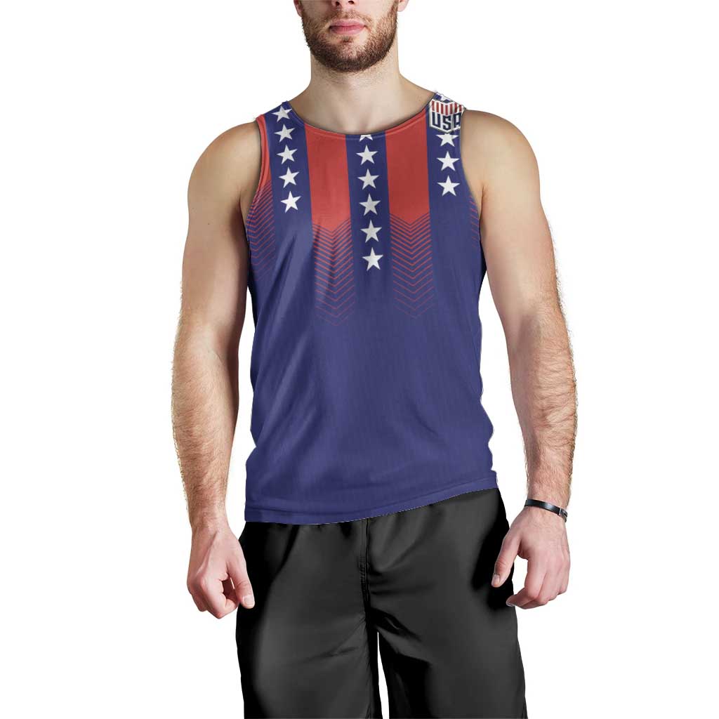 Custom World Soccer 2026 USA Men Tank Top Stars, Stripes and Glory - Wonder Print Shop