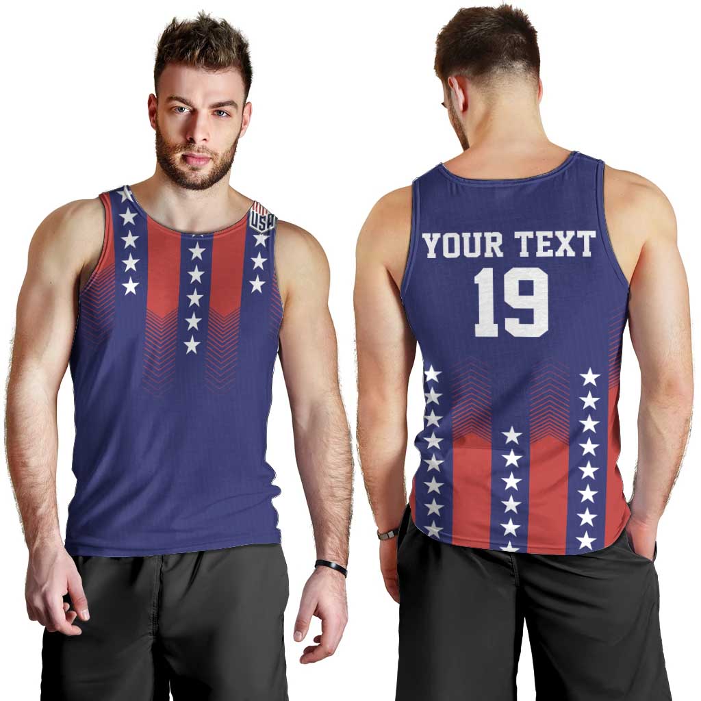 Custom World Soccer 2026 USA Men Tank Top Stars, Stripes and Glory - Wonder Print Shop