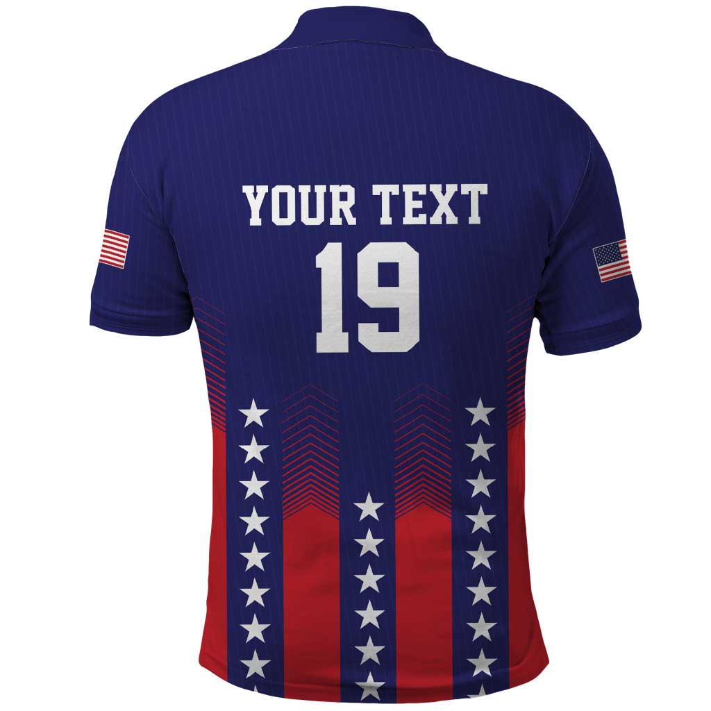 Custom World Soccer 2026 USA Polo Shirt Stars, Stripes and Glory - Wonder Print Shop