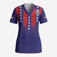 Custom World Soccer 2026 USA Scrub Top Stars, Stripes and Glory - Wonder Print Shop