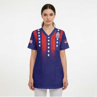 Custom World Soccer 2026 USA Scrub Top Stars, Stripes and Glory - Wonder Print Shop