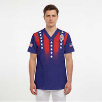 Custom World Soccer 2026 USA Scrub Top Stars, Stripes and Glory - Wonder Print Shop