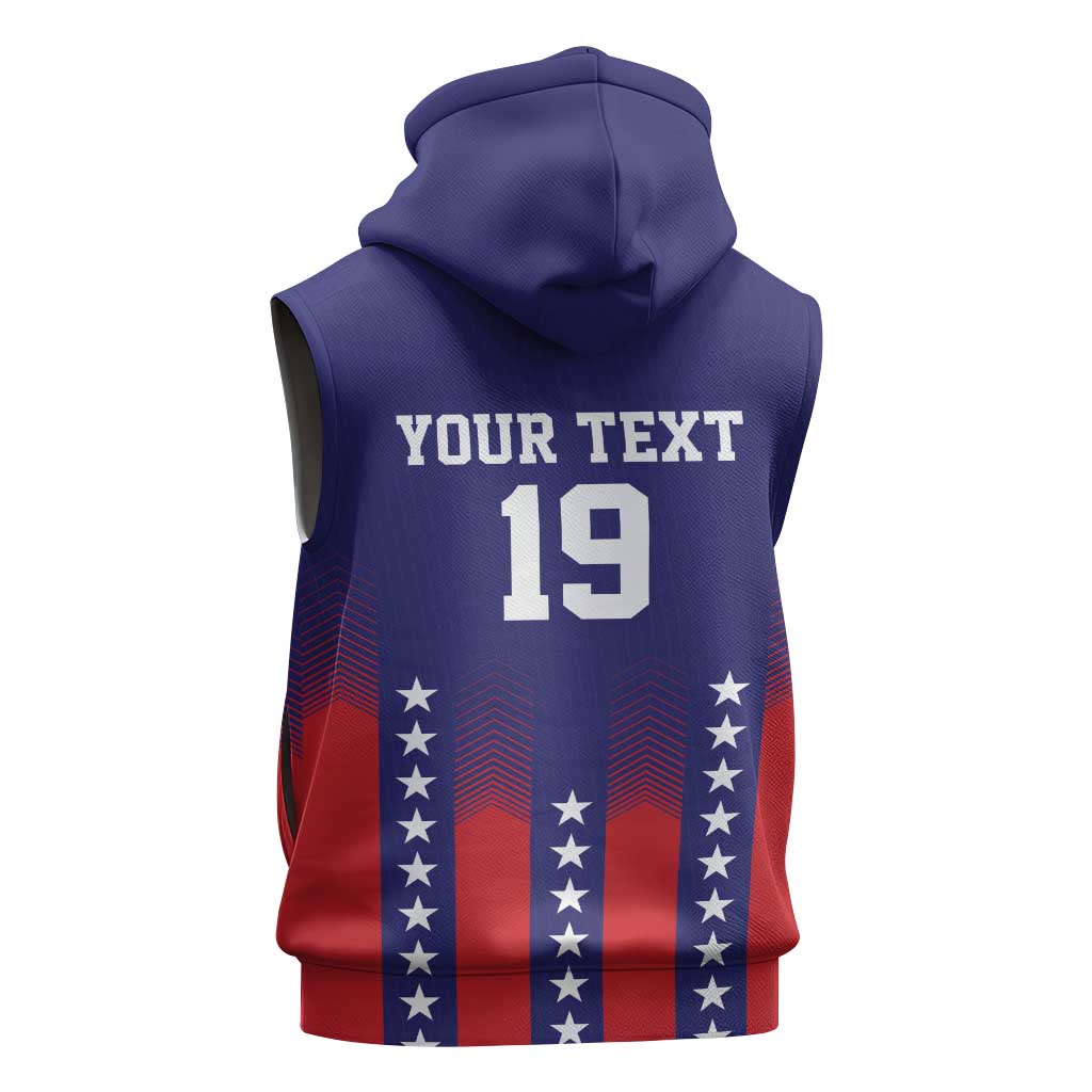 Custom World Soccer 2026 USA Sleeveless Hoodie Stars, Stripes and Glory - Wonder Print Shop