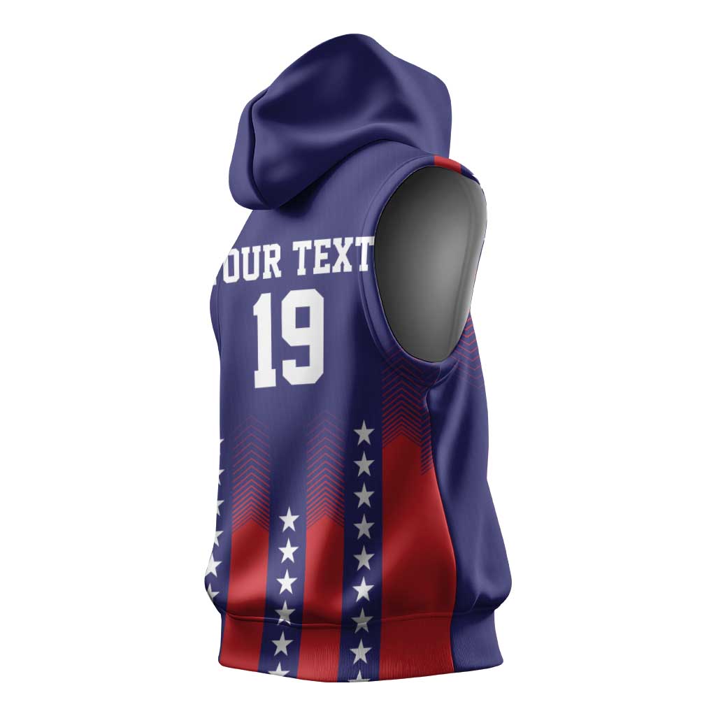 Custom World Soccer 2026 USA Sleeveless Hoodie Stars, Stripes and Glory - Wonder Print Shop