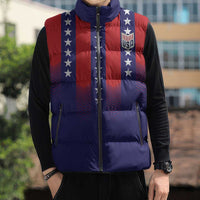 Custom World Soccer 2026 USA Sleeveless Puffer Jacket Stars, Stripes and Glory - Wonder Print Shop