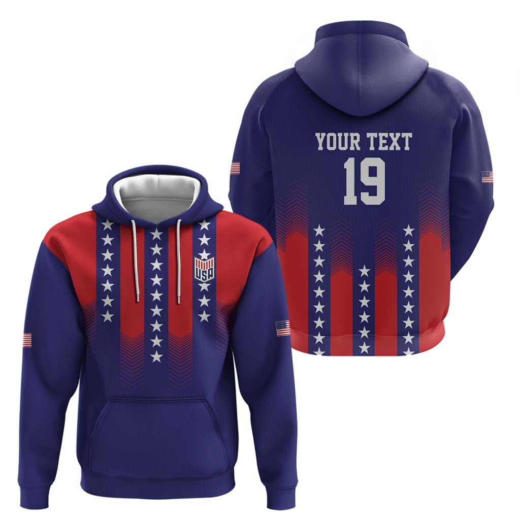Custom World Soccer 2026 USA Zip Hoodie Stars, Stripes and Glory - Wonder Print Shop