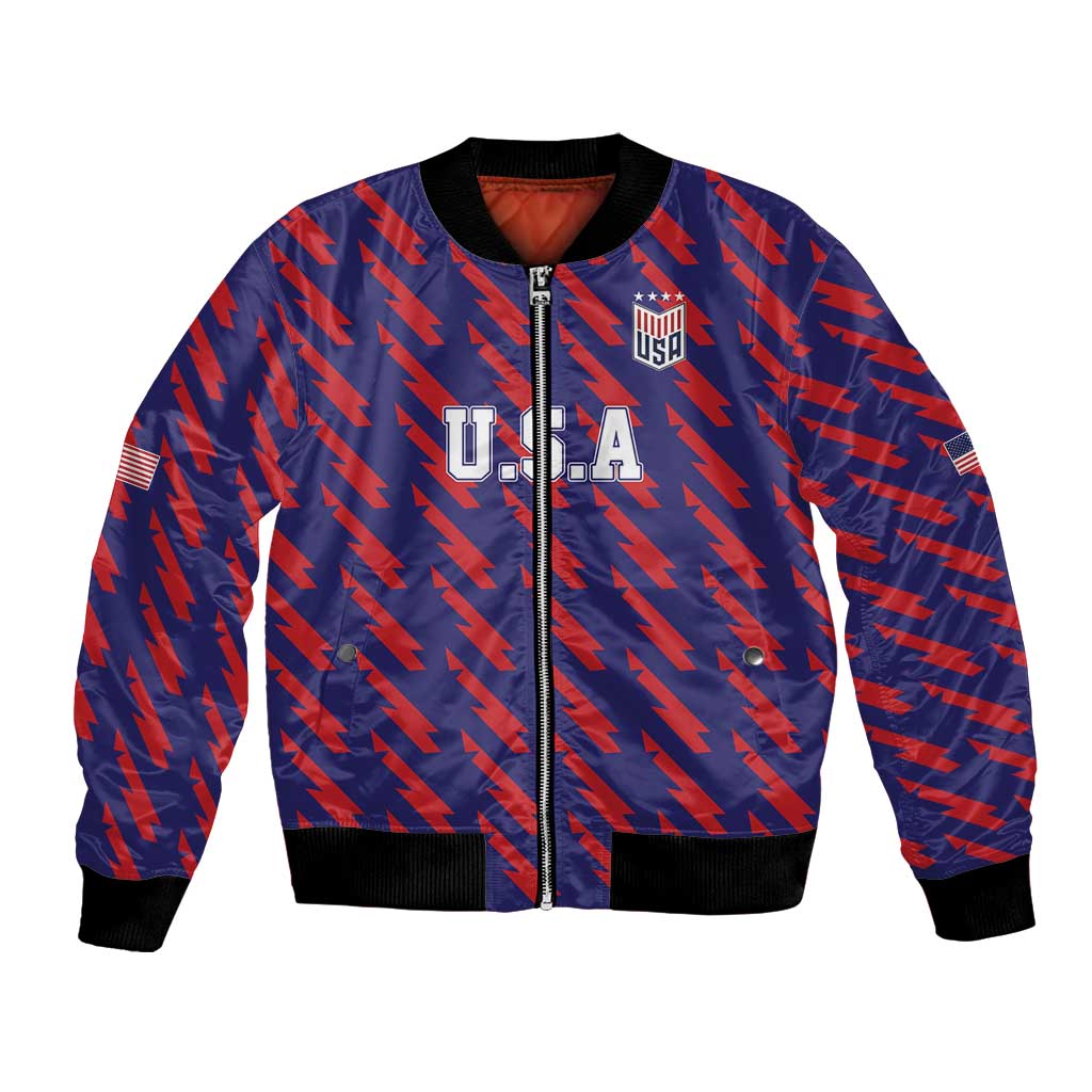 Custom World Soccer 2026 USA Bomber Jacket Road To Glory Bring It Home - Wonder Print Shop