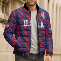 Custom World Soccer 2026 USA Bomber Puffer Jacket Road To Glory Bring It Home - Wonder Print Shop