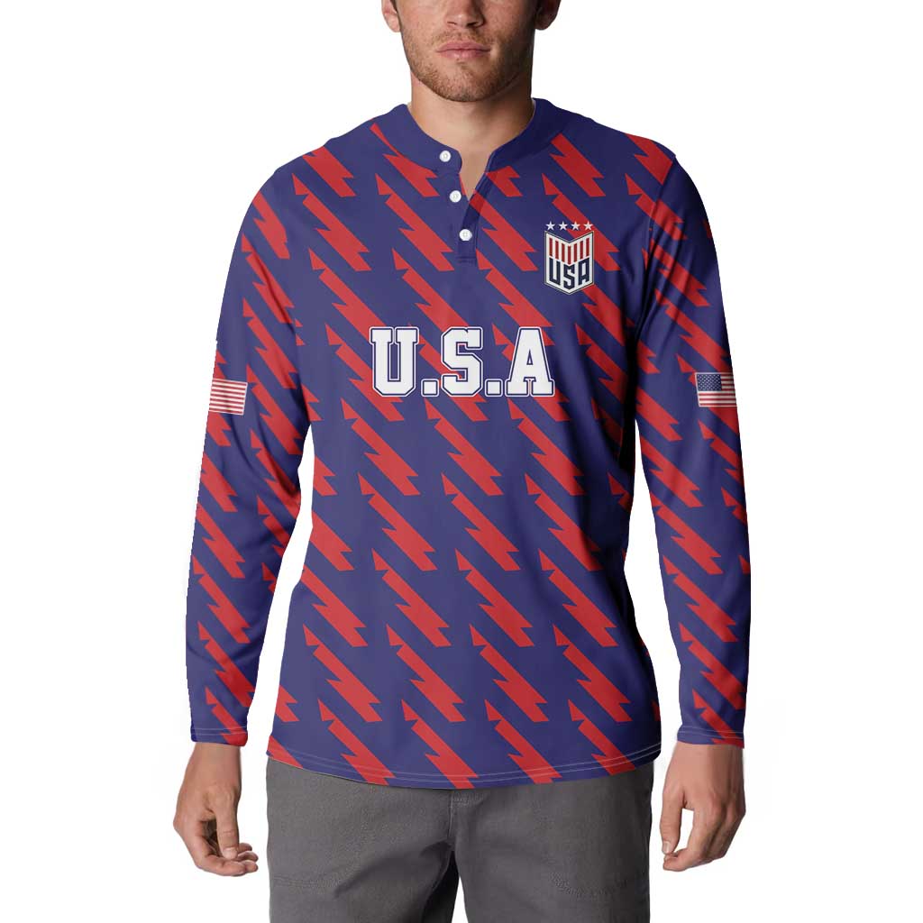 Custom World Soccer 2026 USA Button Sweatshirt Road To Glory Bring It Home - Wonder Print Shop