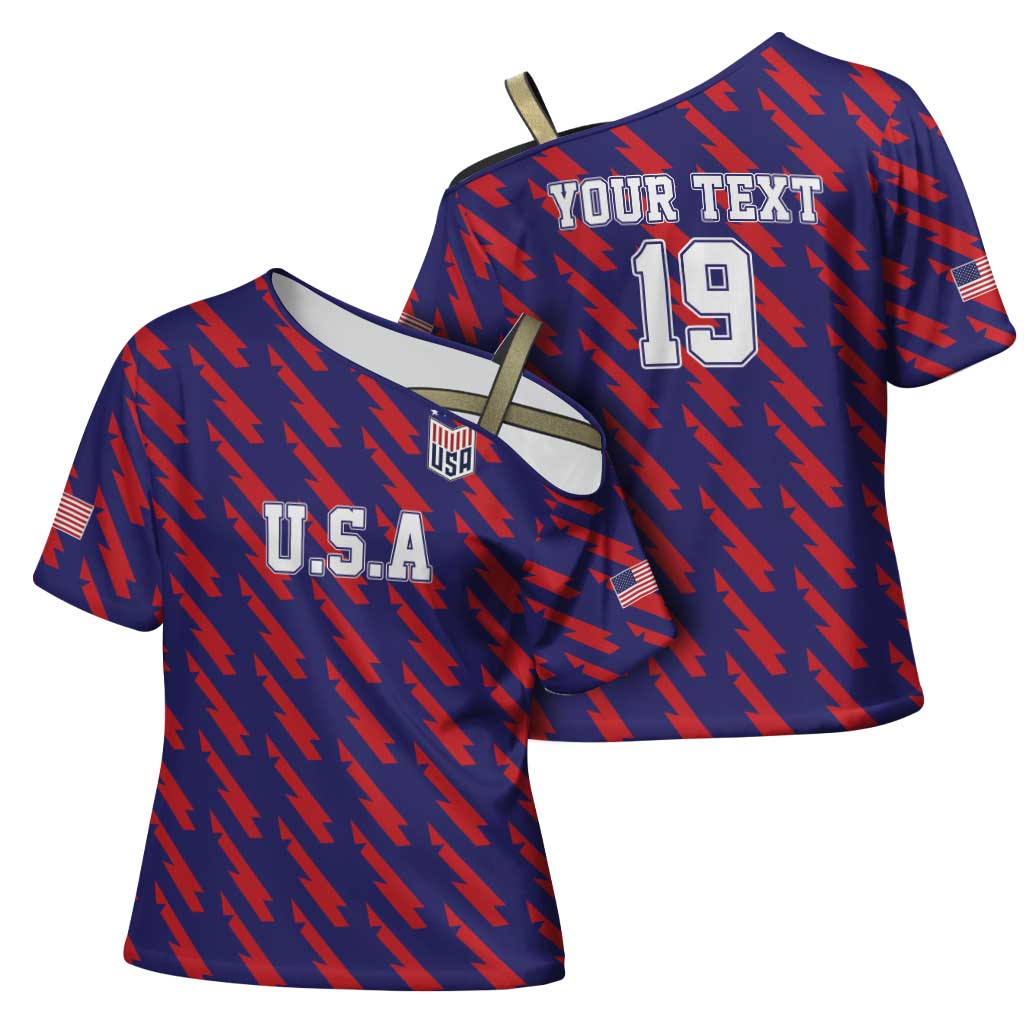 Custom World Soccer 2026 USA Cross Shoulder Shirt Road To Glory Bring It Home - Wonder Print Shop