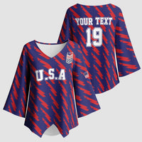 Custom World Soccer 2026 USA Kimono Sleeve Blouse Road To Glory Bring It Home - Wonder Print Shop