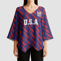 Custom World Soccer 2026 USA Kimono Sleeve Blouse Road To Glory Bring It Home - Wonder Print Shop