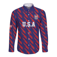Custom World Soccer 2026 USA Long Sleeve Button Shirt Road To Glory Bring It Home - Wonder Print Shop