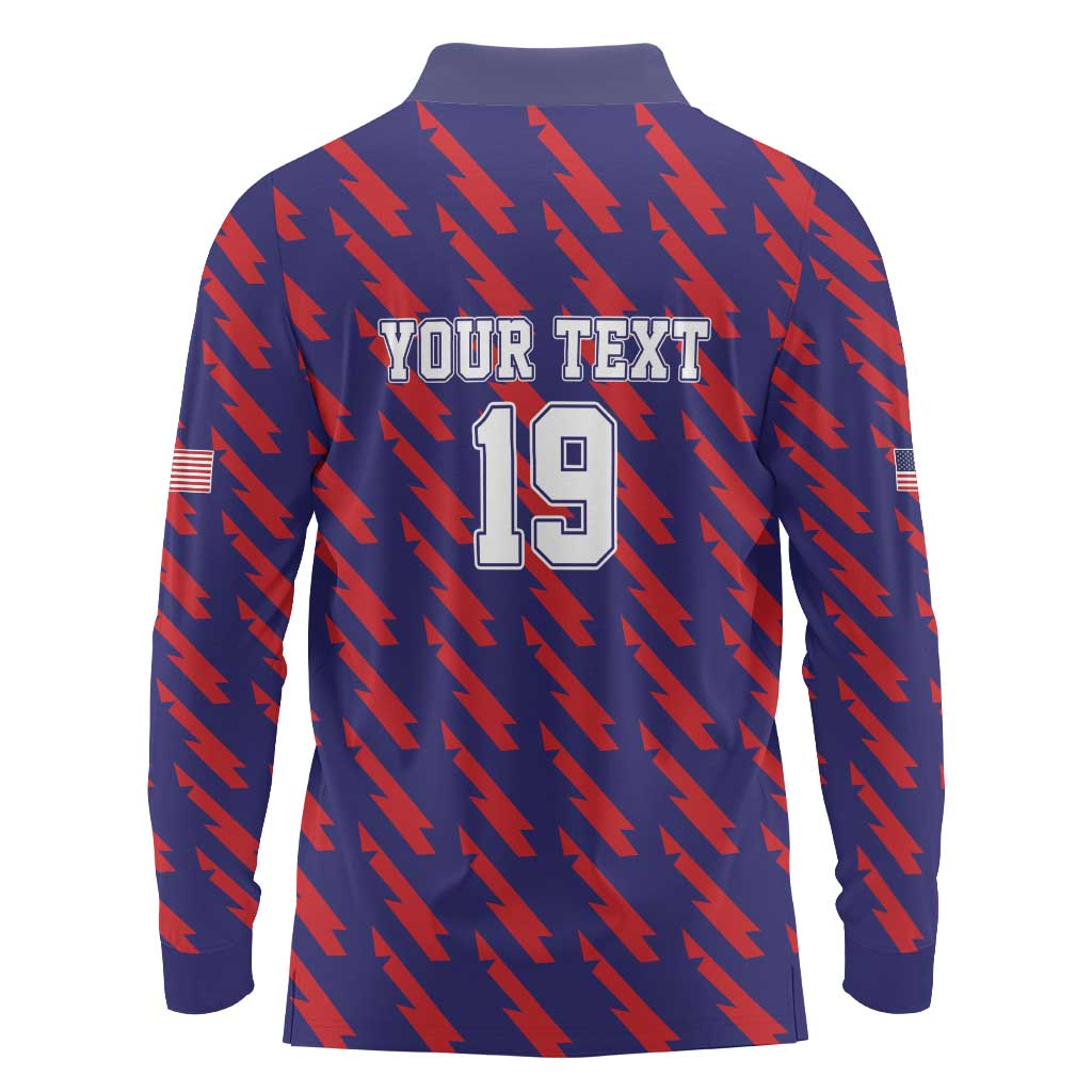 Custom World Soccer 2026 USA Long Sleeve Polo Shirt Road To Glory Bring It Home - Wonder Print Shop