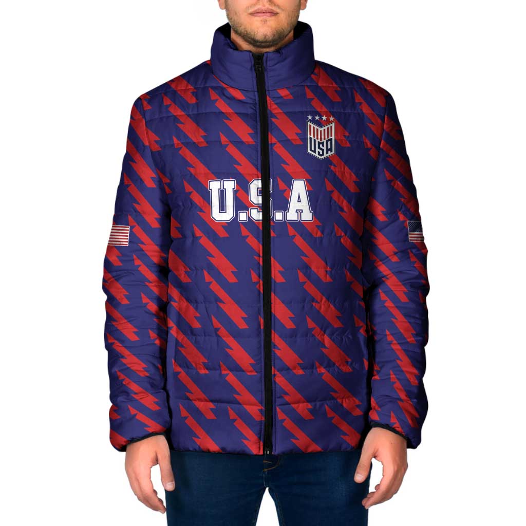 Custom World Soccer 2026 USA Padded Jacket Road To Glory Bring It Home - Wonder Print Shop