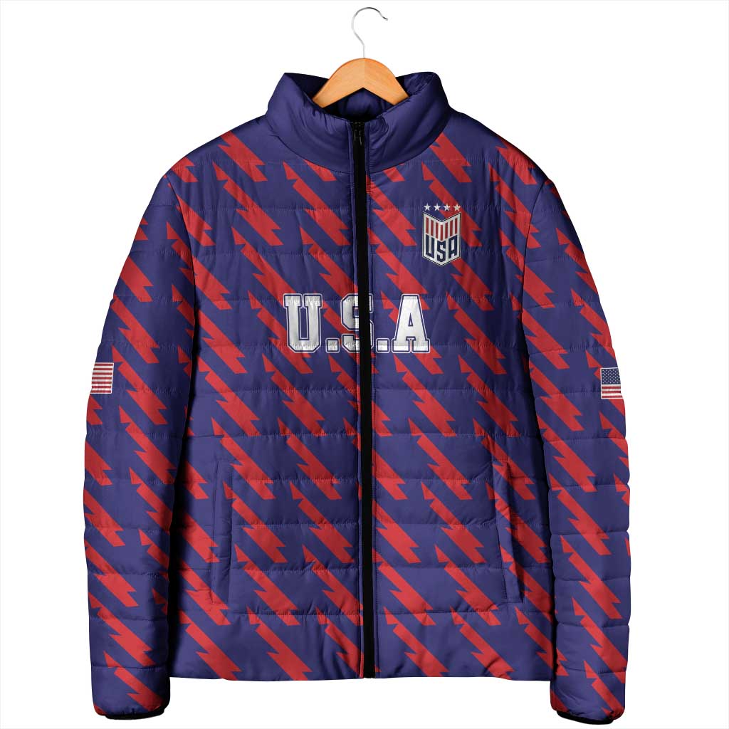 Custom World Soccer 2026 USA Padded Jacket Road To Glory Bring It Home - Wonder Print Shop